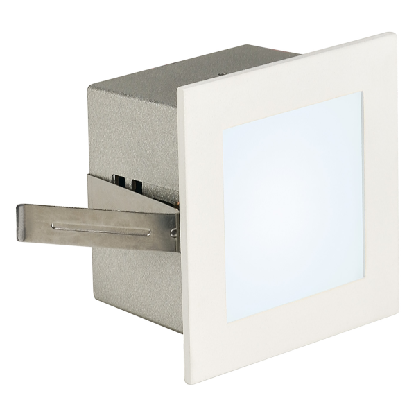 Frame basic led encastré, carré, blanc mat, led blanche