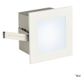 Frame basic led encastré, carré, blanc mat, led blanche