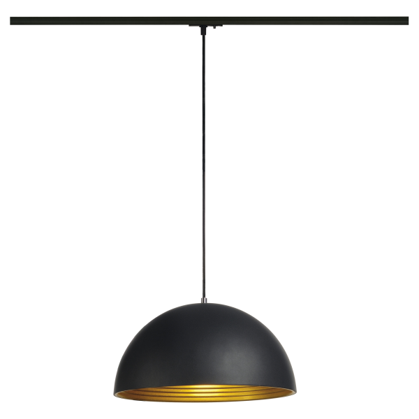 FORCHINI M suspension, 40cm, rond, noir/or, E27, adaptateur 1 allumage noir