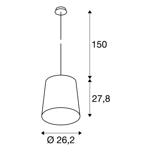 SLV by Declic TINTO suspension, bordeaux, E27