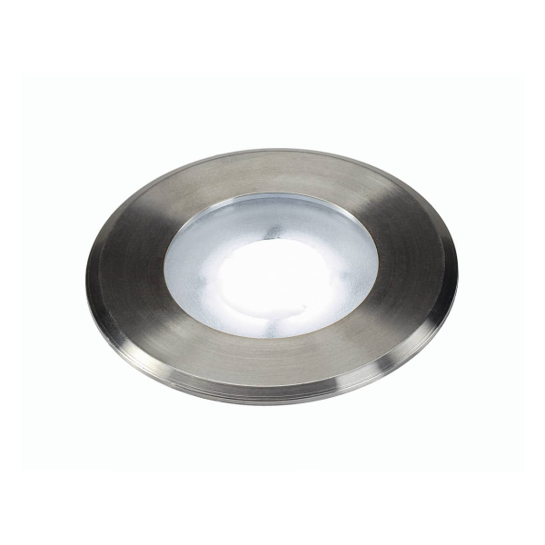 Dasar flat 230v led encastré de sol, rond, 4,3w led, blanche