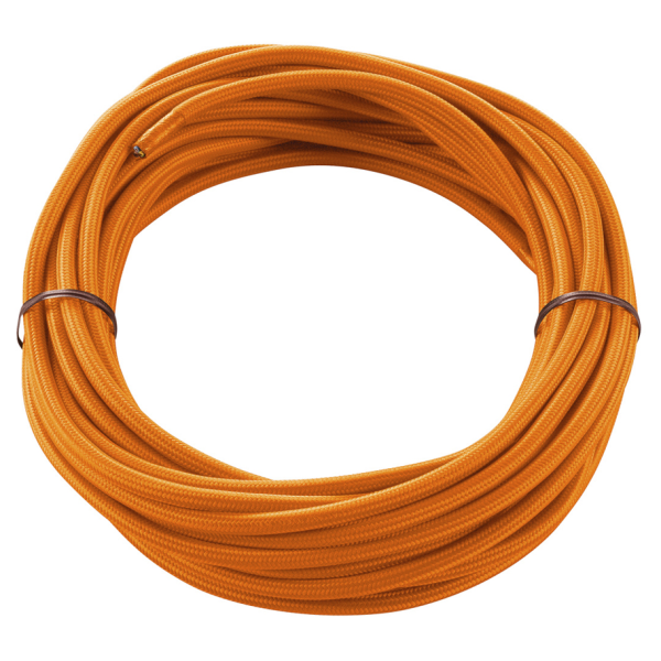 CABLE TEXTILE, 10m, orange, 3 pôles