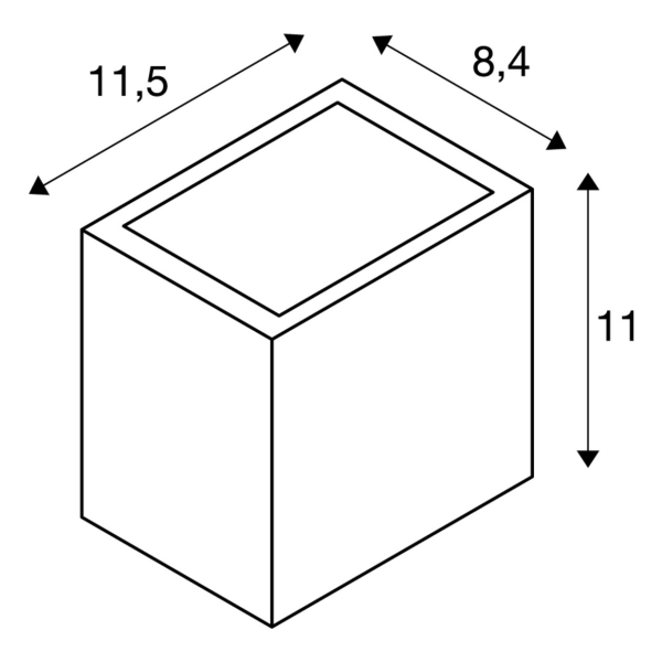 Sitra cube, applique extérieure, blanc, led, 10w, 3000k, ip44