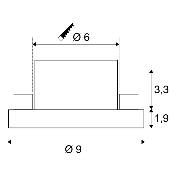 Crystal dl encastré, transparent, led 7,3w 1800-3000k dim to warm