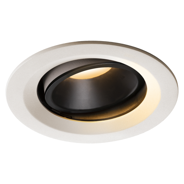 Numinos, encastré de plafond intérieur, 20°, blanc/noir, led, 2700k, orientable