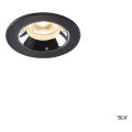 Numinos® xs, encastré de plafond intérieur, 40°, noir/chrome, led, 7w, 2700k, ip20/ip44