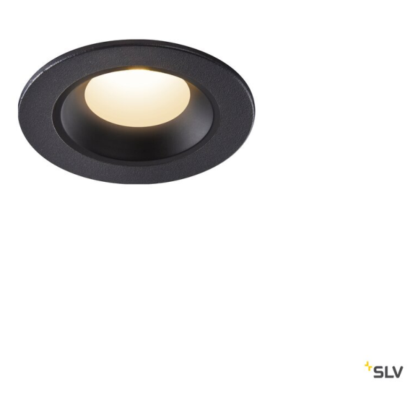 Numinos® xs, encastré de plafond intérieur, 55°, noir, led, 7w, 3000k, ip20/ip44