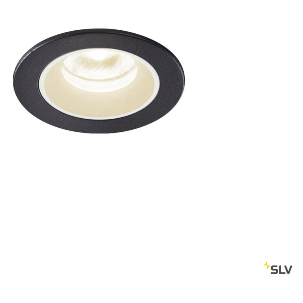 Numinos® xs, encastré de plafond intérieur, 55°, noir/blanc, led, 7w, 4000k, ip20/ip44