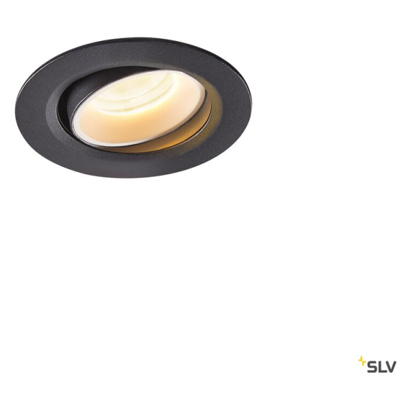 Numinos® move xs, encastré de plafond intérieur, orientable, 40°, noir/blanc, led, 7w, 2700k