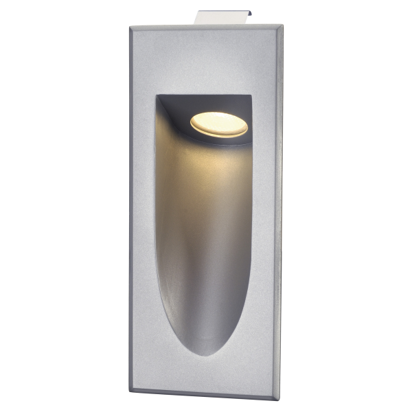 LED DOWNUNDER MINI, LED BLANC CHAUD, 1W, GRIS ARGENT