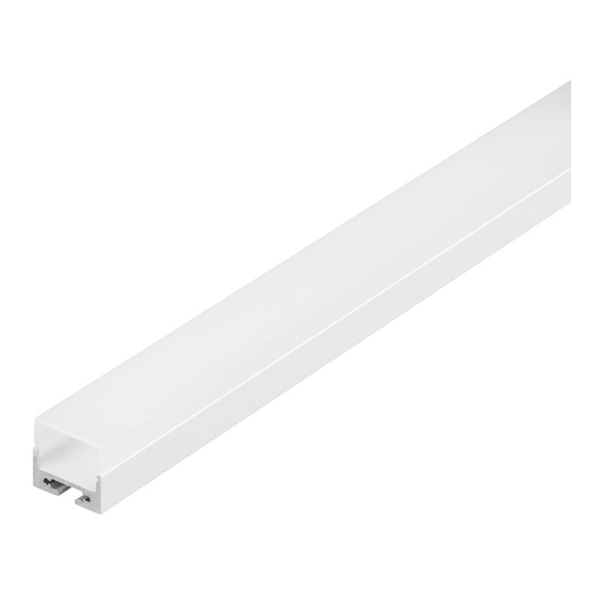 Profil aluminium, blanc, 1m, avec diffuseur blanc