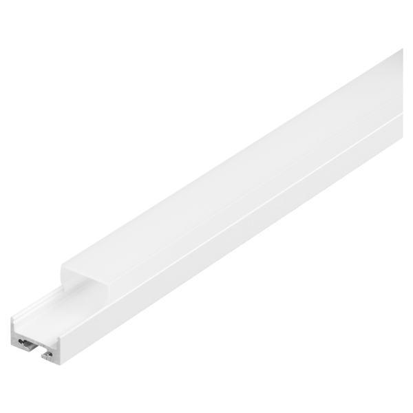 Profil aluminium, blanc, 2m, avec diffuseur blanc