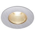 Patta-i, encastré de plafond intérieur/extérieur, rond, alu mat, led, 7,3w, 1800-3000k, ip20/ip65, dim to warm, variable triac