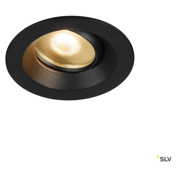 Spot Encastré de Plafond Noir Intérieur LED 4,4 W 2700 K DINGILO SLV – IP20/IP44