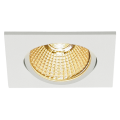 New tria 68, encastré de plafond intérieur, simple, carré, blanc mat, led, 11w, 2700k, clips ressorts, variable triac