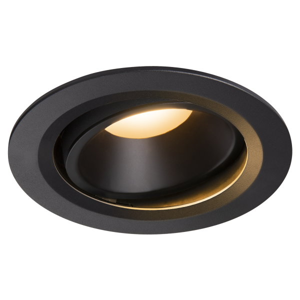 Numinos, encastré de plafond intérieur, 55°, noir, led, 2700k, orientable