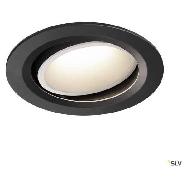 Numinos, encastré de plafond intérieur, 55°, noir/blanc, led, 4000k, orientable