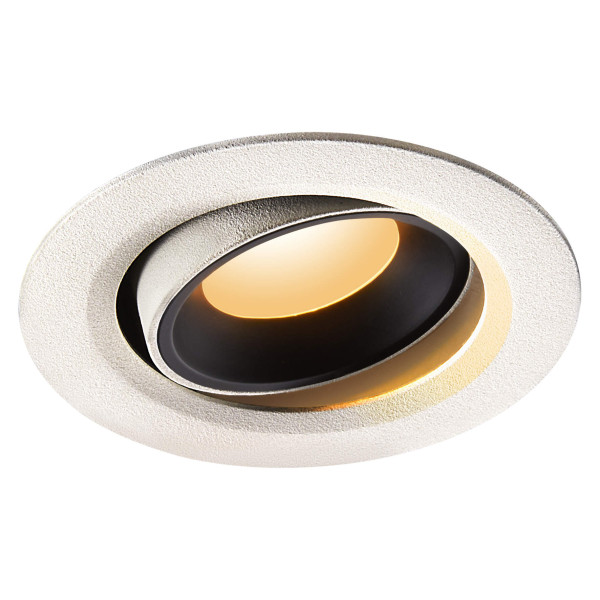 Numinos® move xs, encastré de plafond intérieur, orientable, 55°, blanc/noir, led, 7w, 2700k