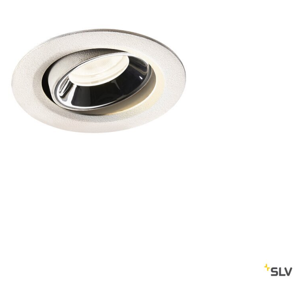 Numinos® move xs, encastré de plafond intérieur, orientable, 55°, blanc/chrome, led, 7w, 4000k