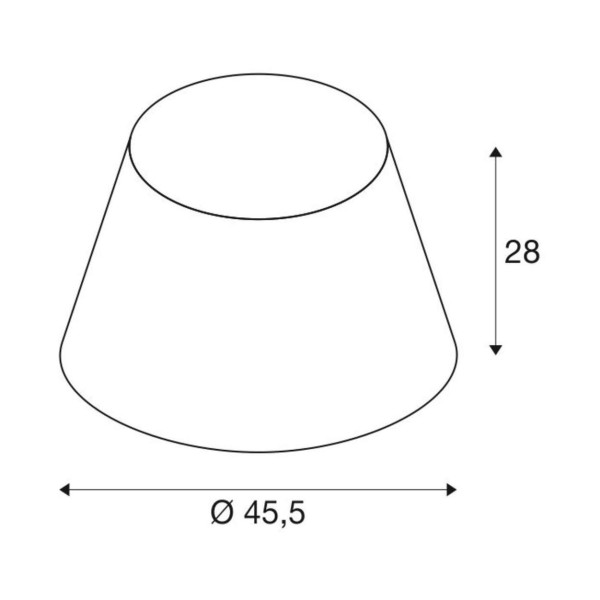 SLV by Declic FENDA, abat-jour, conique, Ø 45cm, blanc