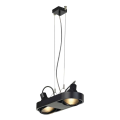 AIXLIGHT R DUO, HQI111, SUSPENSION RONDE, NOIRE, G12 , max.2x70W, SANS