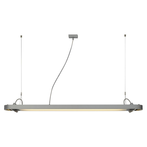 AIXLIGHT R OFFICE T5, SUSPENSION RONDE,GRIS ARGENT, max. 2xT5 54W + 2x