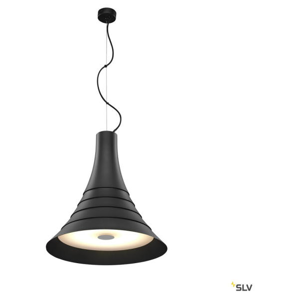 Bato 45, suspension intérieure, noir, led, 30w, 2700k, variable triac