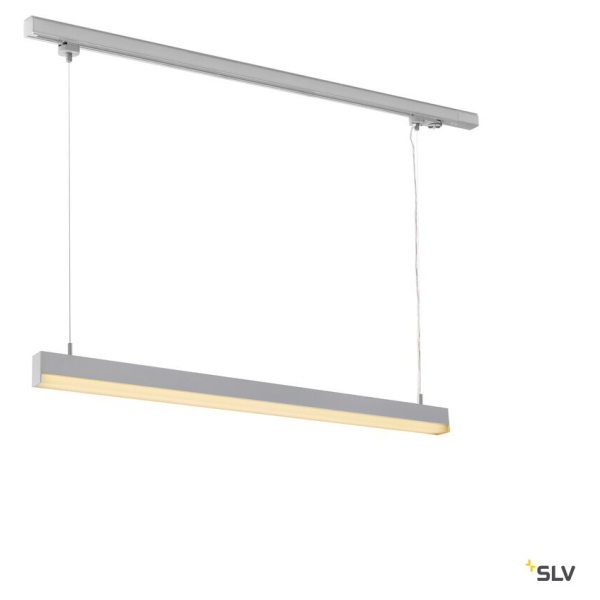 Sight track, suspension pour rail 3 allumages, intérieur, gris argent, led, 40w, 3000k