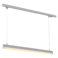 Sight track, suspension pour rail 3 allumages, intérieur, gris argent, led, 40w, 3000k