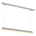 Sight track, suspension pour rail 3 allumages, intérieur, gris argent, led, 40w, 3000k