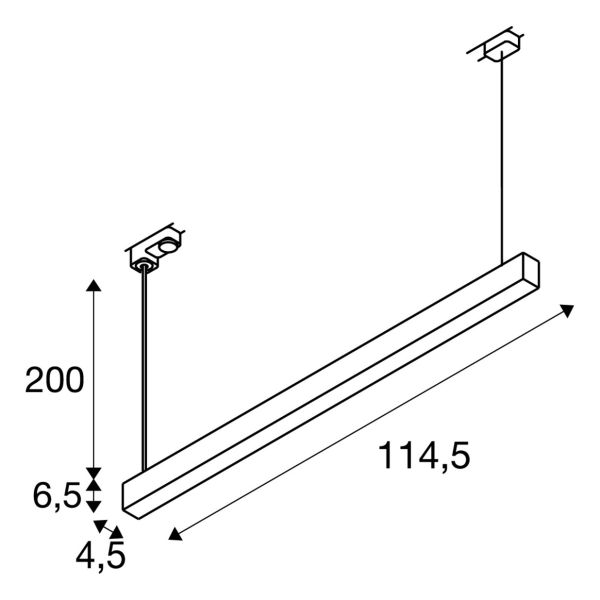 Sight track, suspension pour rail 3 allumages, intérieur, gris argent, led, 40w, 3000k