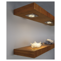 New tria 68, encastré de plafond intérieur, simple, carré, alu brossé, led, 5,3w, 2700k, clips ressorts