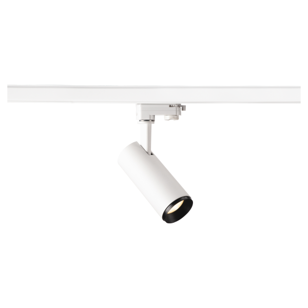 Numinos, spot pour rail 3 allumages, intérieur, 60°, blanc/noir, led, 10,42w, 3000k, variable triac