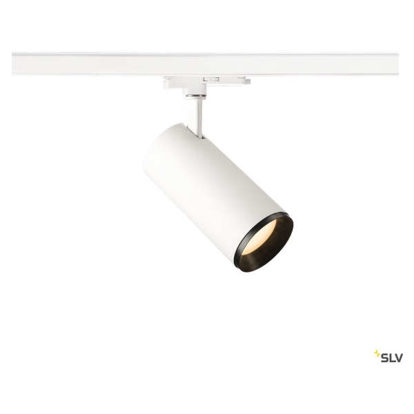 Numinos, spot pour rail 3 allumages, intérieur, 60°, blanc/noir, led, 28w, 2700k, variable dali