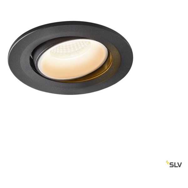 Numinos® move s, encastré de plafond intérieur, orientable, 40°, noir/blanc, led, 8,6w, 2700k