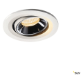 Numinos® move s, encastré de plafond intérieur, orientable, 40°, blanc/chrome, led, 8,6w, 2700k