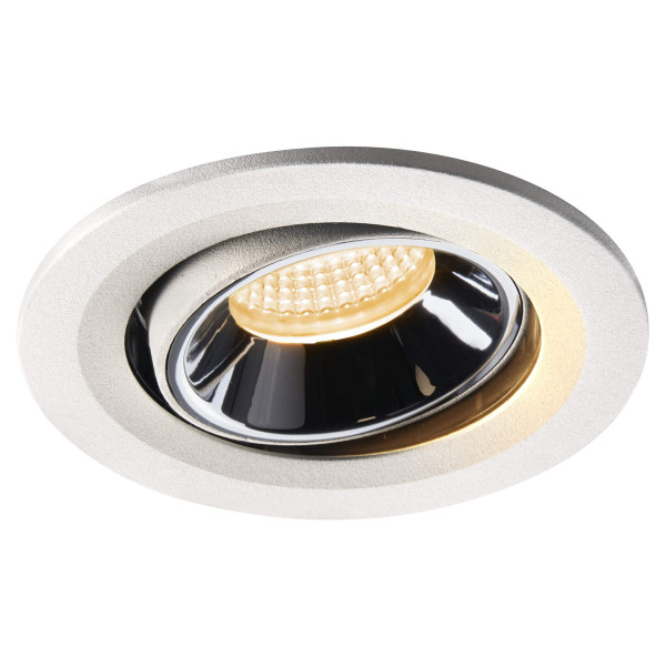 Numinos® move s, encastré de plafond intérieur, orientable, 40°, blanc/chrome, led, 8,6w, 2700k