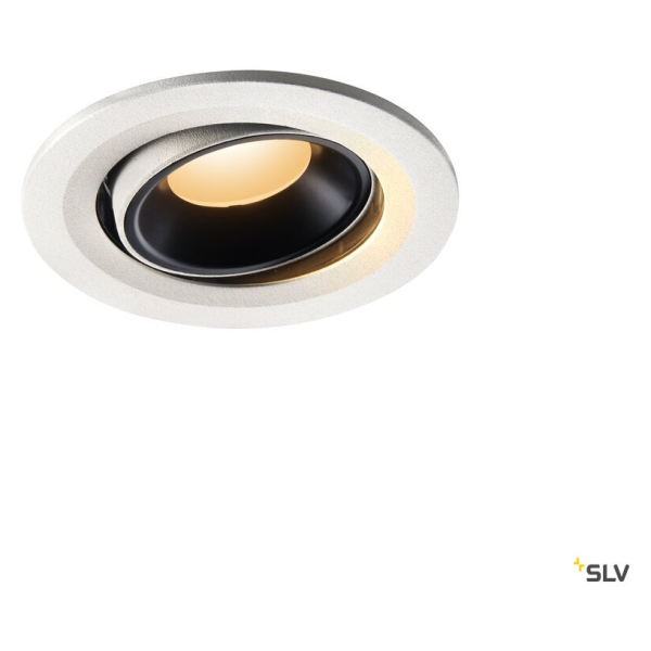 Numinos® move s, encastré de plafond intérieur, orientable, 55°, blanc/noir, led, 8,6w, 2700k