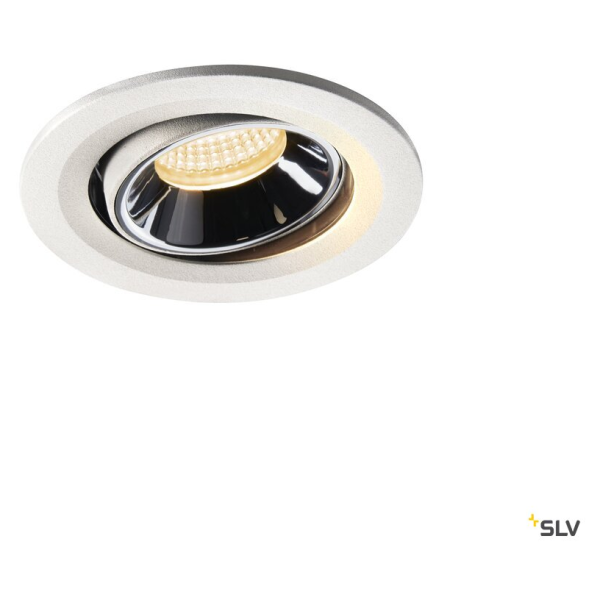 Numinos® move s, encastré de plafond intérieur, orientable, 40°, blanc/chrome, led, 8,6w, 3000k