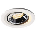 Numinos® move s, encastré de plafond intérieur, orientable, 40°, blanc/chrome, led, 8,6w, 3000k