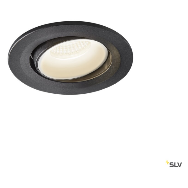 Numinos® move s, encastré de plafond intérieur, orientable, 55°, noir/blanc, led, 8,6w, 4000k