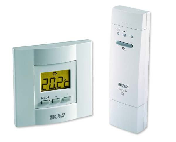 Delta Dore Tybox 53 Thermostat électronique radio à affichage digital pour chauffage et rafraîchissement