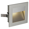 Cadra carre encastré, gris argent, led 3000k, 90lm, 1w