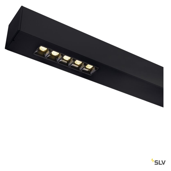 Q-line®, plafonnier intérieur, 2m, noir, led, 85w, 4000k, variable triac