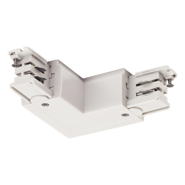 S-track connecteur l, terre extérieure, blanc ral 9016