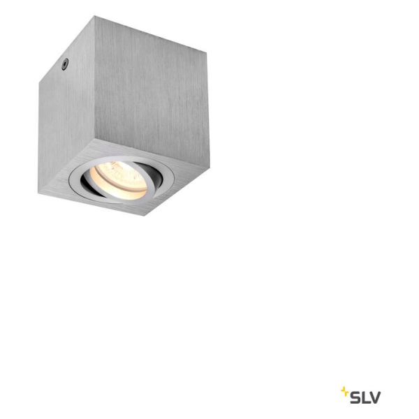 Triledo, plafonnier intérieur, simple, carré, alu brossé, gu10/led gu10 51mm, 10w max