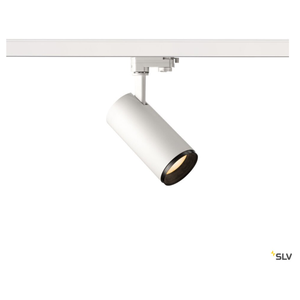 Numinos, spot pour rail 3 allumages, intérieur, 24°, blanc/noir, led, 20,1w, 2700k, variable triac