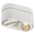 KARDAMODE SURFACE ROND QRB DOUBLE ,PLAFONNIER BLANC, G53, max. 2x75W