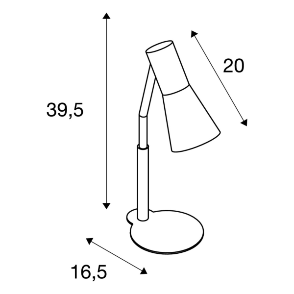 Slv by declic phelia, lampe à poser, bleu, gu10, max. 35w