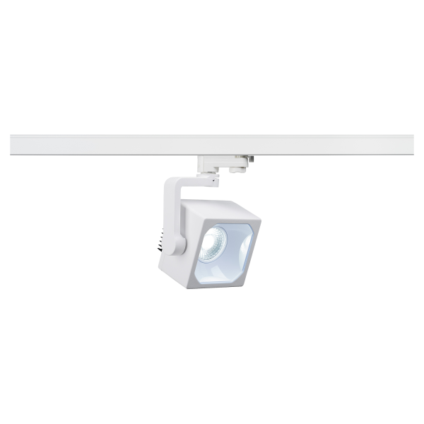 Euro cube spot. blanc. led 4000k. 60°. irc 90. adaptateur 3 all inclus